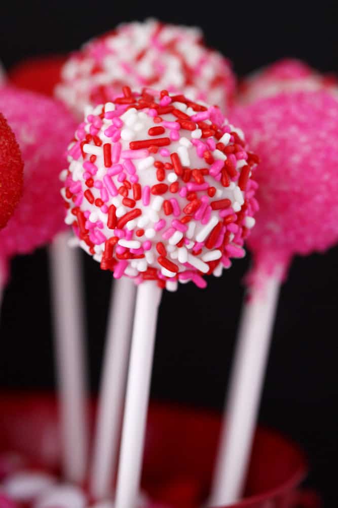 Sprinkle Cake Pops For Valentines Day Love From The Oven