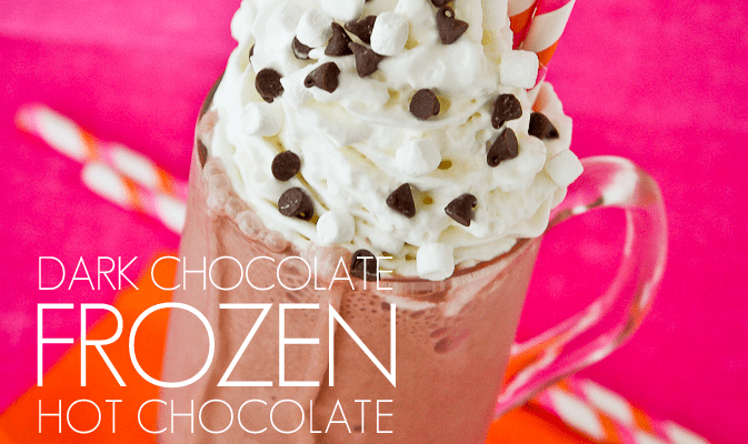 Dark Chocolate Frozen Hot Chocolate Love From The Oven