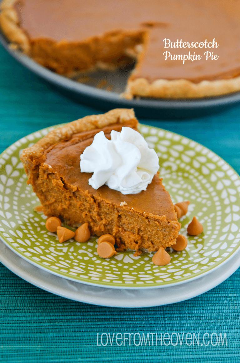 Butterscotch Pumpkin Pie Love From The Oven