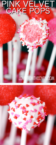 Pink Velvet Cake Pops • Love From The Oven
