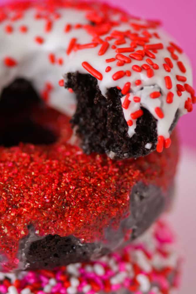 valentine's day stuffed donut