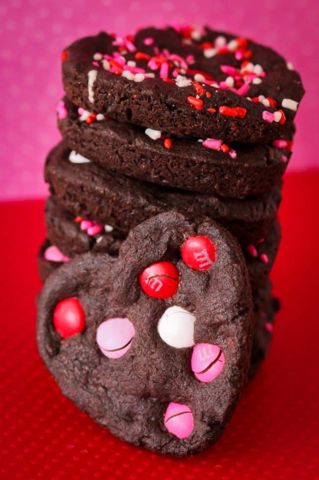 Valentine's Day Chocolate Heart Cookies Made In A Whoopie Pie Pan ...