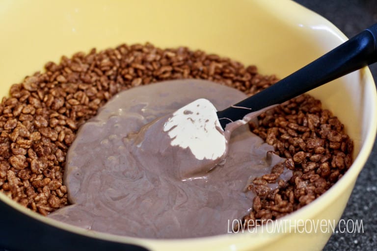 Triple Chocolate Rice Krispies Treats With Jet Puffed Mallow Bits