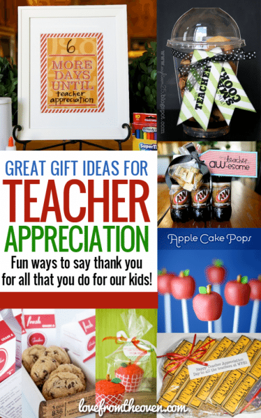 Teacher Appreciation Ideas - Over 30 Teacher Gift Ideas - Bites From ...