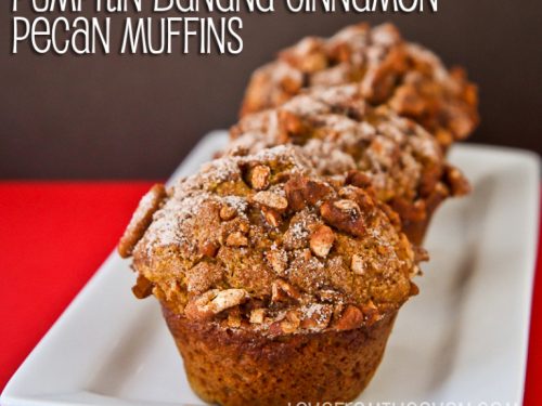 Pumpkin Banana Cinnamon Pecan Muffins Love From The Oven