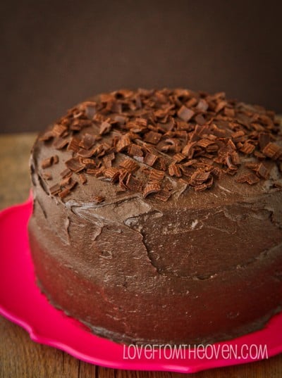 Dark Chocolate Cake (With A Hint Of Coffee) • Love From The Oven