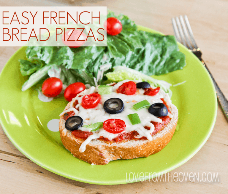 Easy French Bread Pizzas Love From The Oven