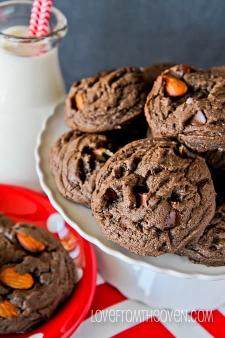 Dark Chocolate Almond Cookies-12