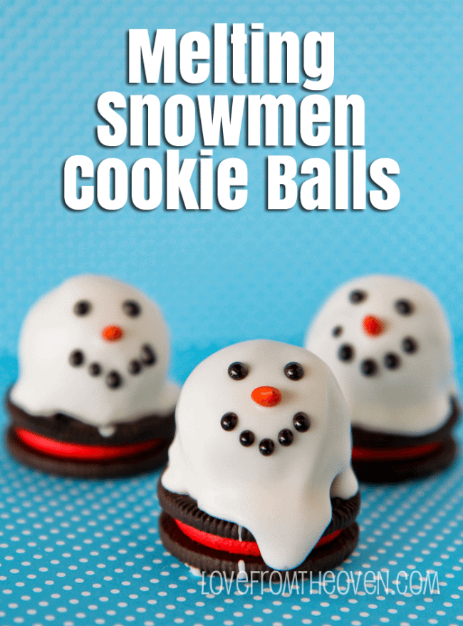 Melting Snowmen Cookie Balls • Love From The Oven