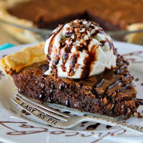 Easy Brownie Pie • Love From The Oven