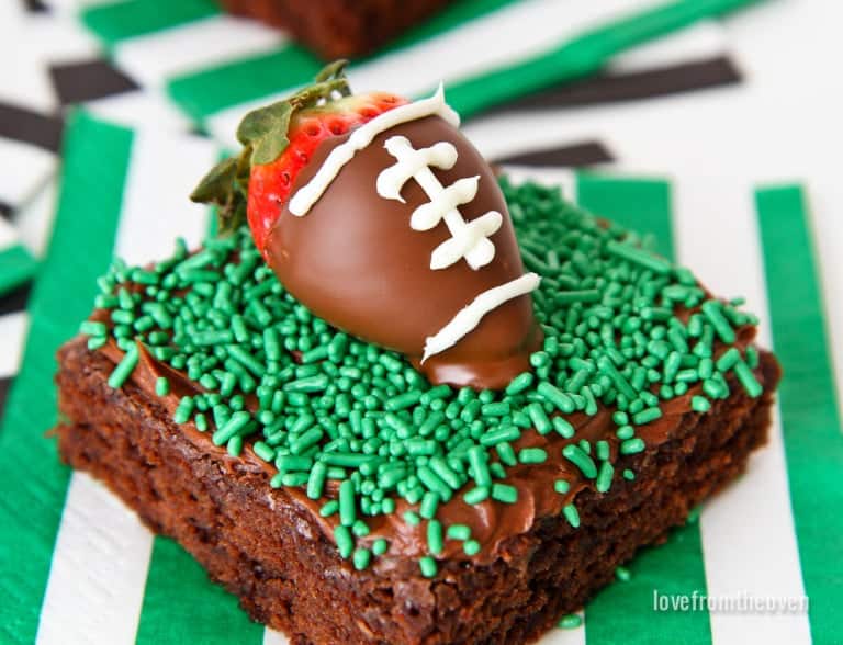 Football Brownies For Game Day • Love From The Oven