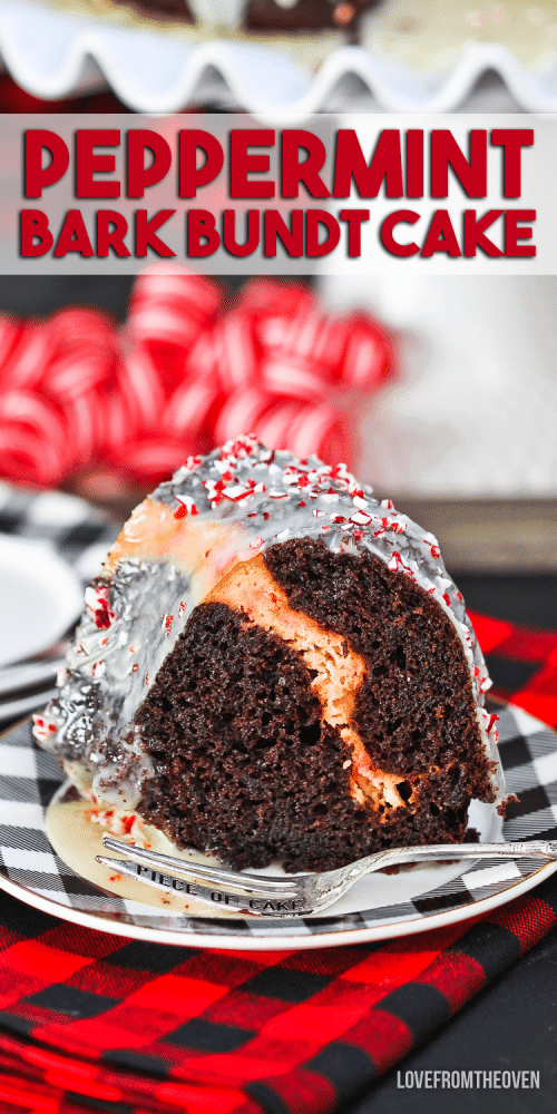 Easy Peppermint Bark Bundt Cake • Love From The Oven