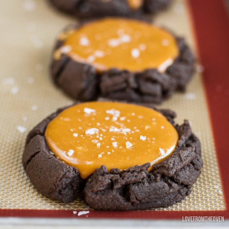 Chocolate Caramel Cookies • Love From The Oven 2911