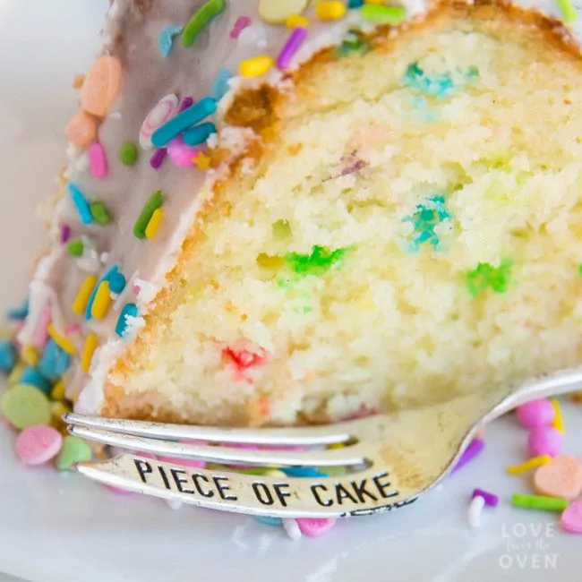 Funfetti Bundt Cake (A Doctored Cake Mix Recipe) - I Scream for