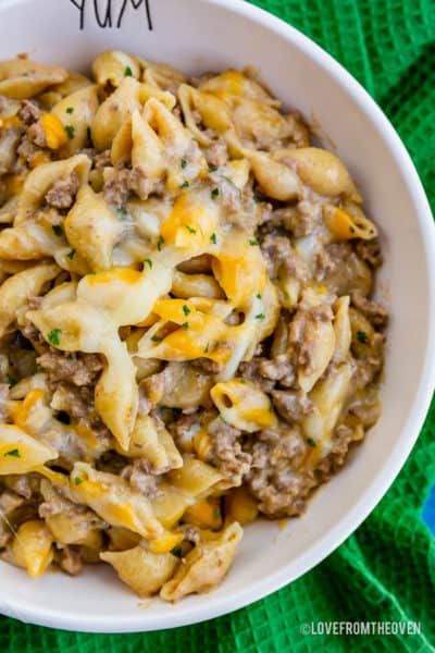 Homemade Cheeseburger Macaroni Recipe • Love From The Oven