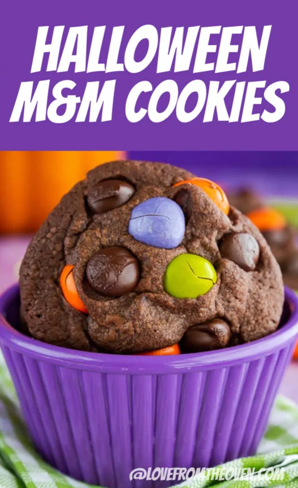 Halloween Black Chocolate M&M Cookies — Volk Sweets