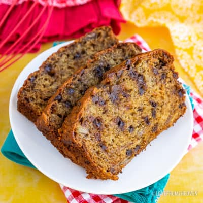 Easy Chocolate Chip Banana Bread Recipe • Love From The Oven