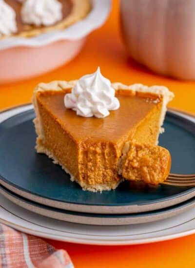 a slice of libbys pumpkin pie