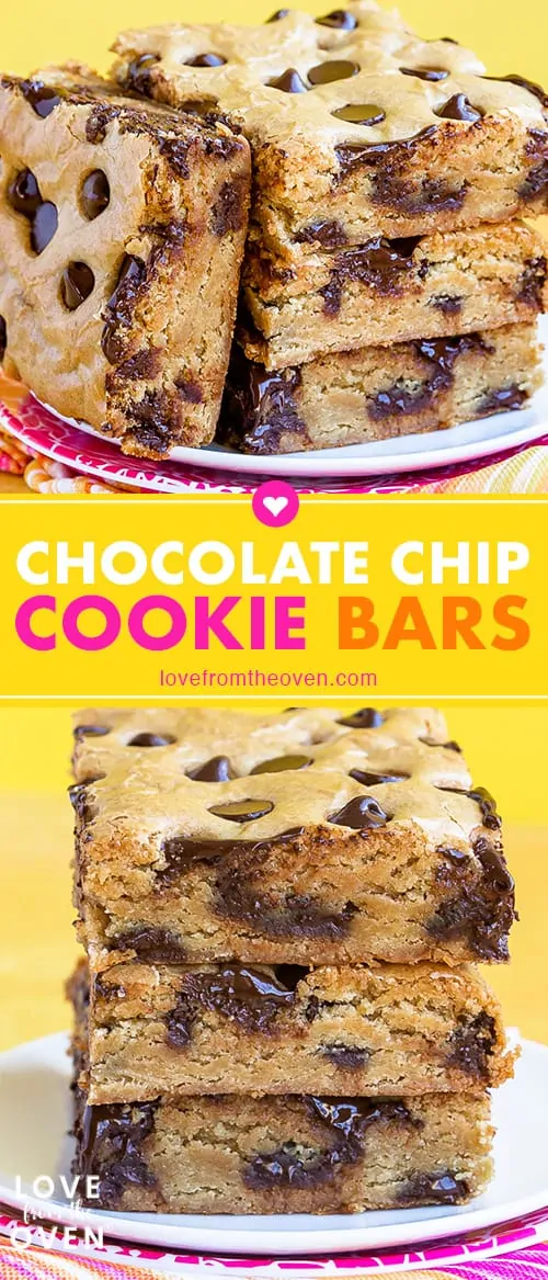 Chocolate Chip Cookie Bars (In 9 x 13 Pan) - Homebody Eats