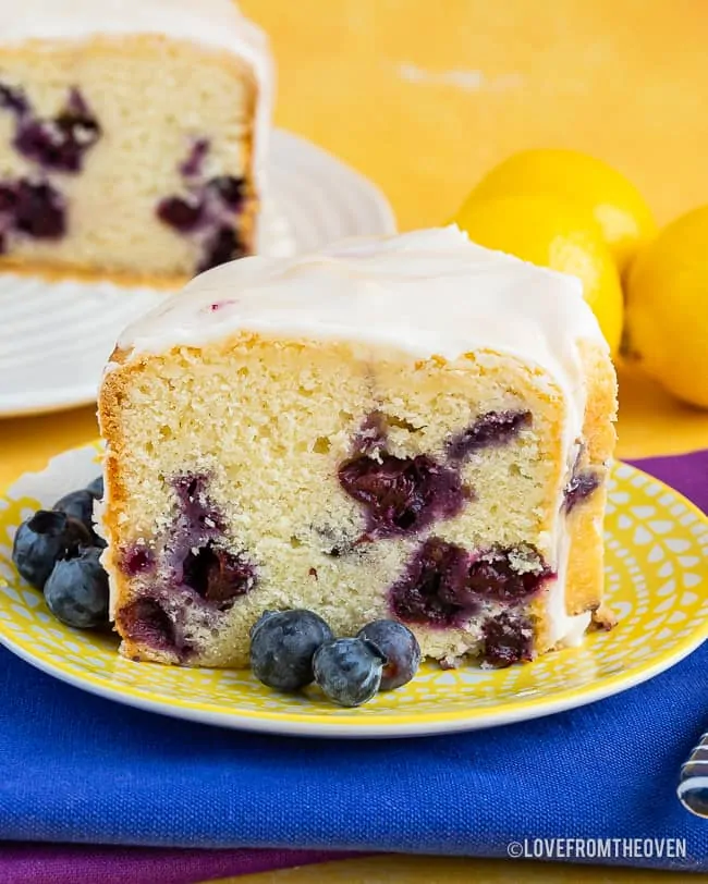 Blueberry Bundt Cake Recipe - with Lemon Powdered Sugar