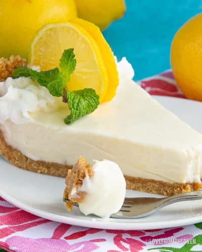 Quick & Easy Lemon Icebox Pie • Love From The Oven