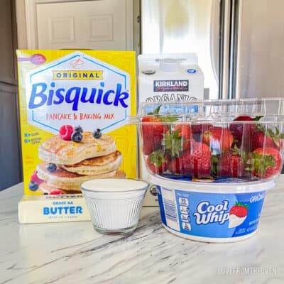 Easy Bisquick Strawberry Shortcake • Love From The Oven