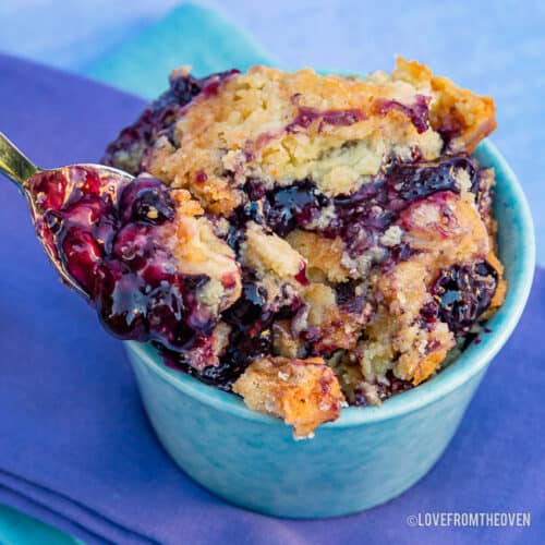 Quick & Delicious Blueberry Dump Cake • Love From The Oven