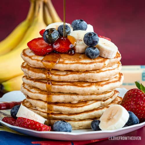 Banana Pancake Recipe • Love From The Oven