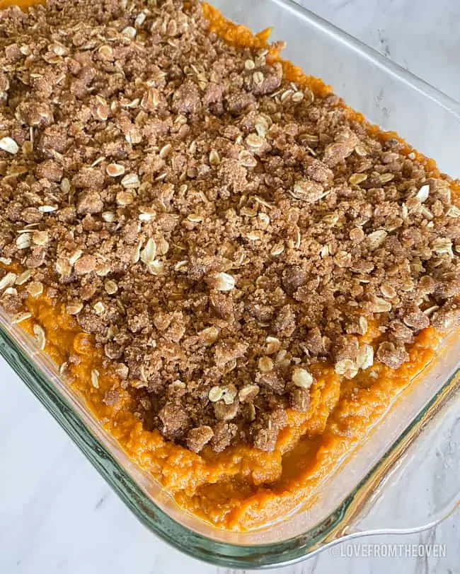 Easy Sweet Potato Casserole With Marshmallows• Love From The Oven
