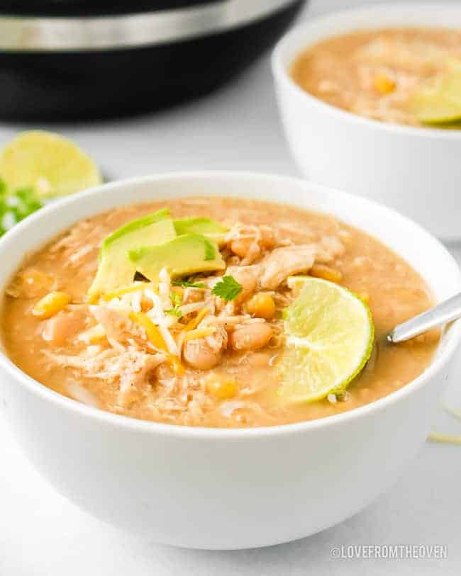 Easy Crockpot White Chicken Chili • Love From The Oven