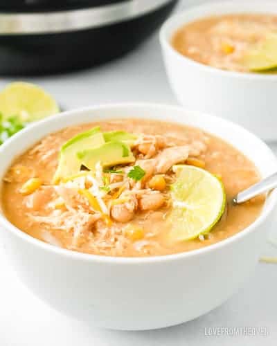 Easy Crockpot White Chicken Chili • Love From The Oven