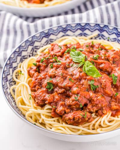 Easy Homemade Spaghetti Sauce • Love From The Oven