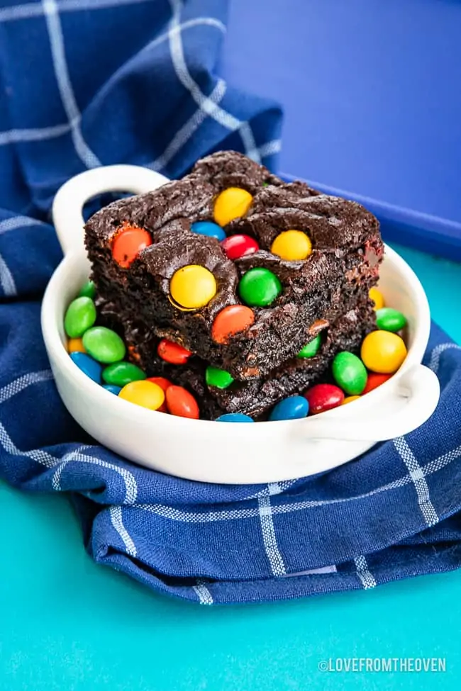 M&M Brownies • Love From The Oven