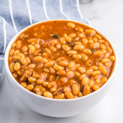 Easy Crockpot Baked Beans • Love From The Oven