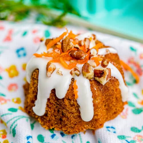 EASY Mini Carrot Bundt Cakes Recipe (Video) - Gluesticks Blog