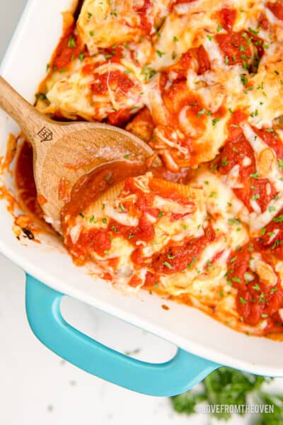 Easy Ricotta Stuffed Shells • Love From The Oven