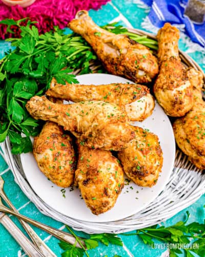 Air Fryer Chicken Drumsticks • Love From The Oven