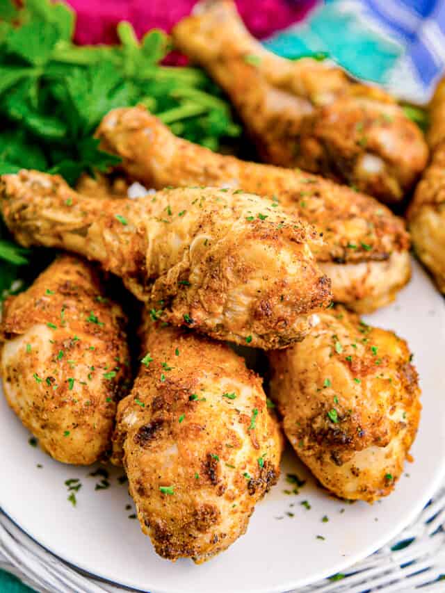 Quick and Easy Air Fryer Chicken Drumsticks Story • Love From The Oven