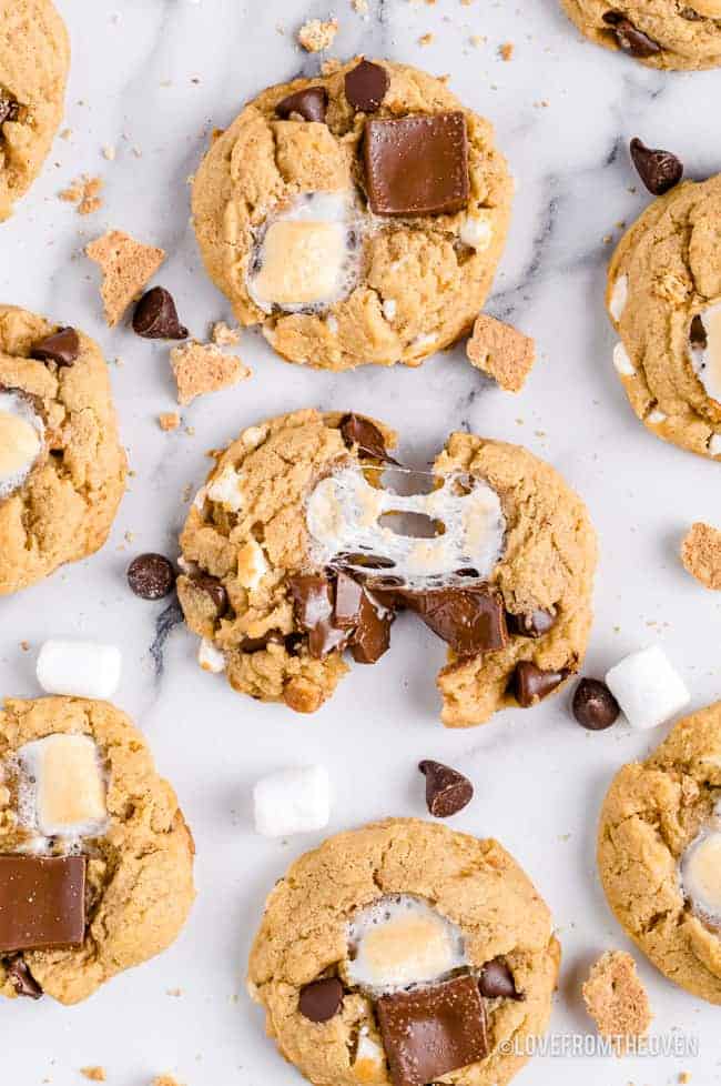 Smores Cookie Recipe • Love From The Oven