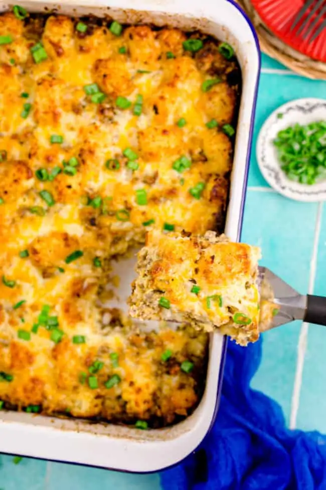 Tater Tot Breakfast Casserole • Love From The Oven