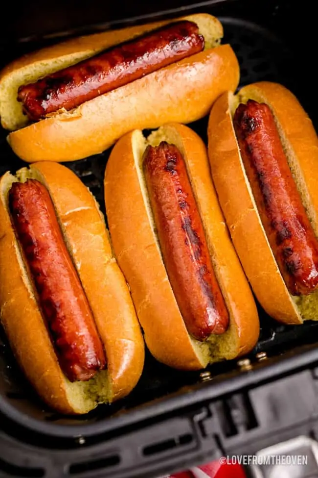 Air Fryer Hot Dogs - Dinners, Dishes, and Desserts