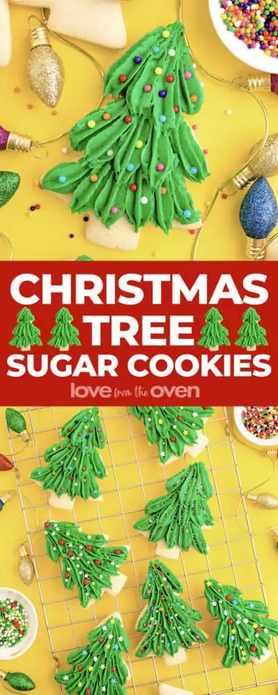 Christmas Tree Sugar Cookies • Love From The Oven