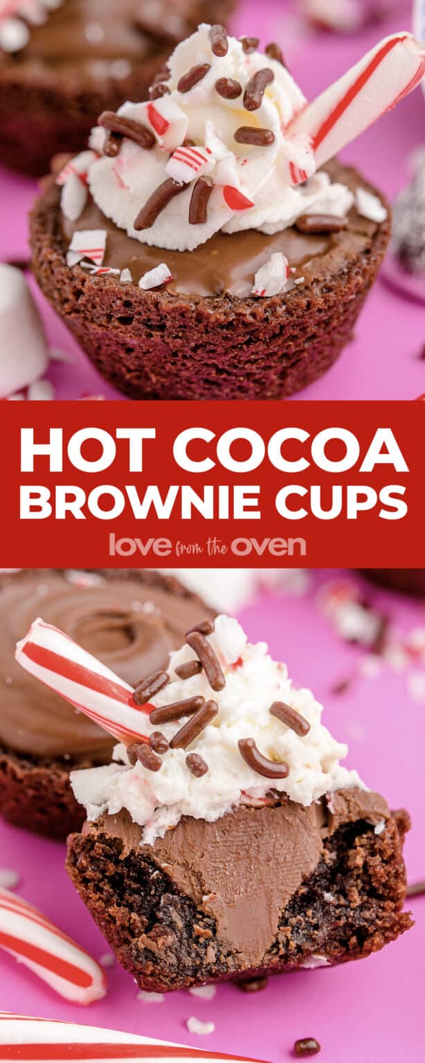 Hot Chocolate Brownie Cups Love From The Oven   Hot Chocolate Brownie Recipe 614x1536 