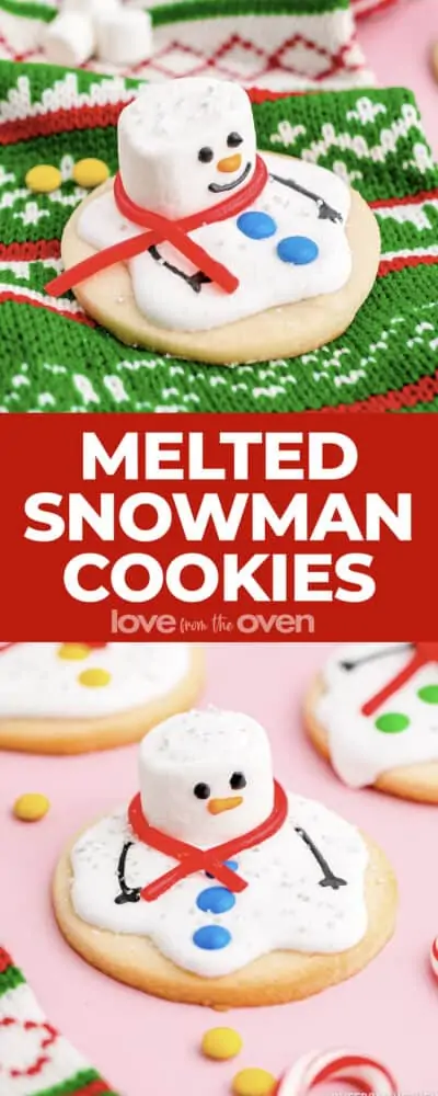 Melted Snowman Cookies • Love From The Oven