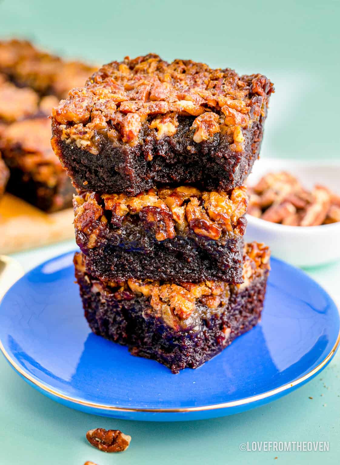 Pecan Pie Brownies • Love From The Oven