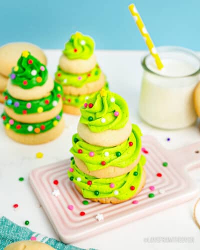 Stacked Christmas Tree Cookies • Love From The Oven