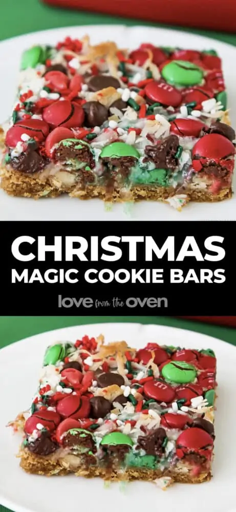 Christmas Magic Cookie Bars • Love From The Oven