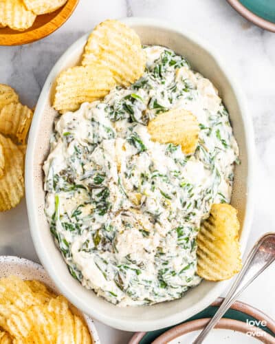 Crockpot Spinach Artichoke Dip • Love From The Oven