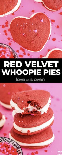 Red Velvet Whoopie Pies • Love From The Oven