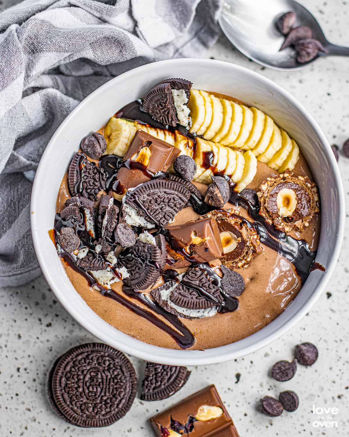 Chocolate Banana Smoothie Bowl • Love From The Oven